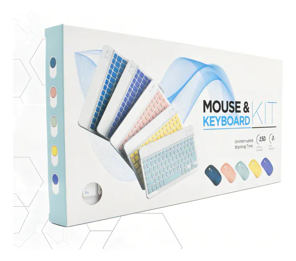 Combo de teclado y mouse Bluetooth recargables, ultradelgados, para tablet, celular y PC