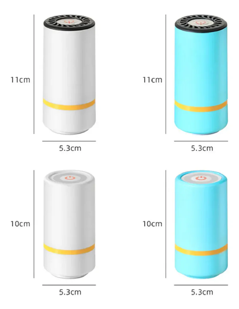 Bombas de vacío en blanco y azul con sus medidas