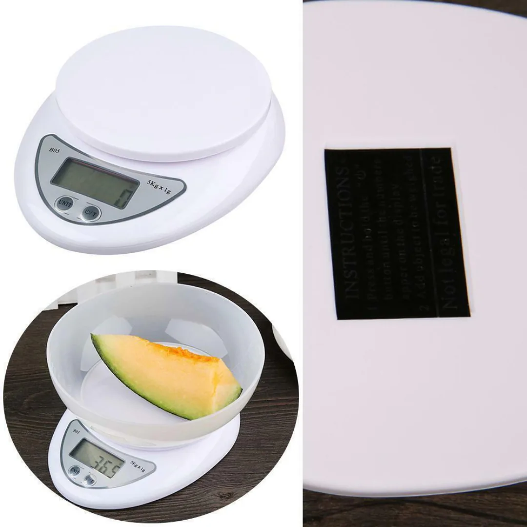 Gramera digital con pantalla LCD y bowl
