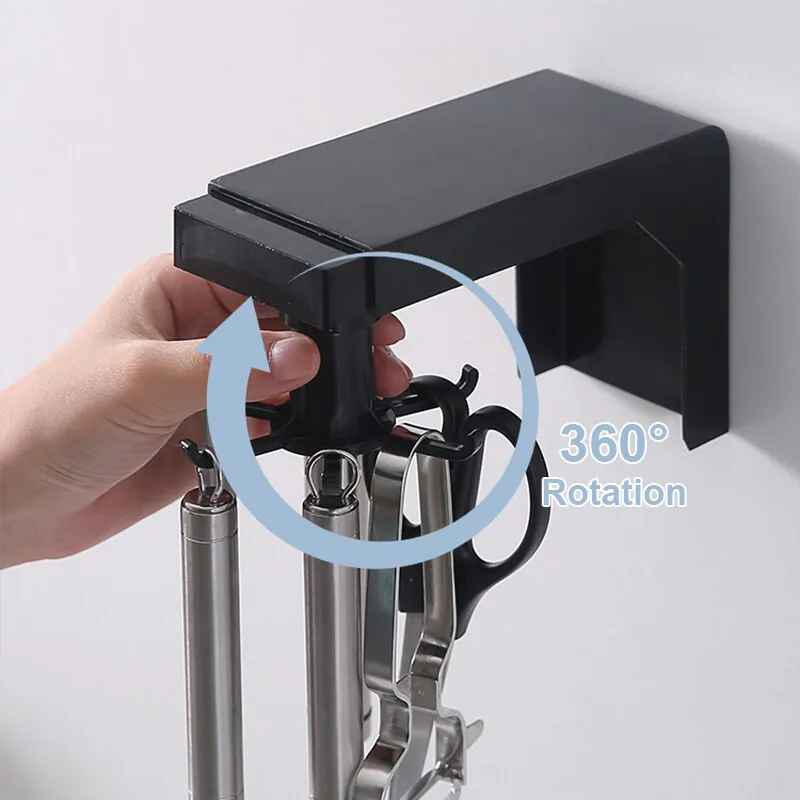 Ganchos del organizador de pared girando 360°