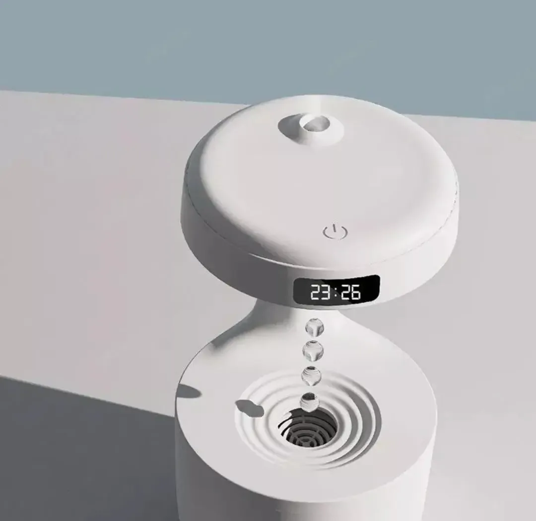 Parte superior del humidificador con reloj digital