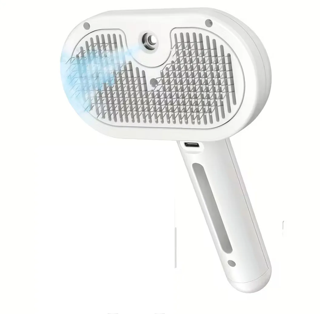 Cepillo de vapor para perros y gatos blanco