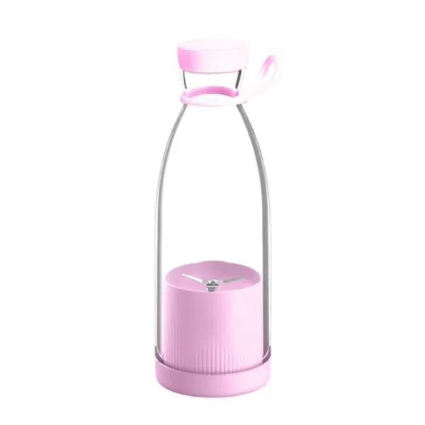 Mini licuadora portátil recargable por USB de 380 ml con cuchillas de acero