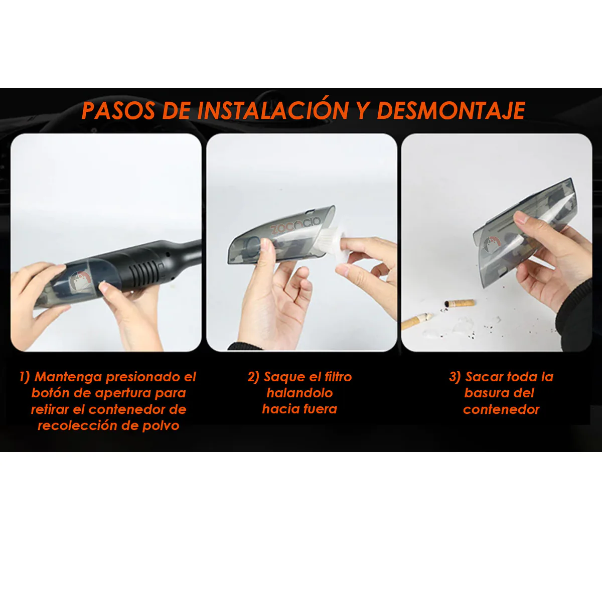 Pasos para sacar y limpiar el filtro de la aspiradora