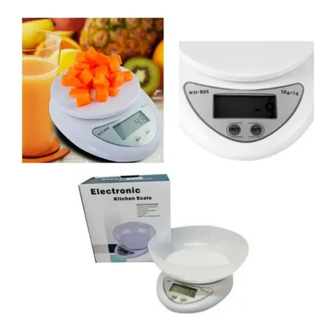 Gramera digital de cocina hasta 5 kg con bowl y pantalla LCD, foto 5 de 5