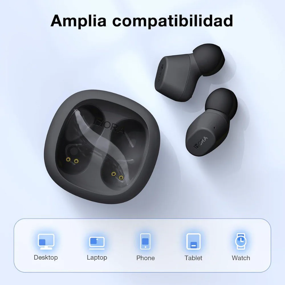 Audífonos Inalámbricos Bluetooth 1Hora AUT208 Negro, foto 2 de 5