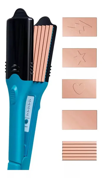 Plancha para Cabello con Placas Intercambiables Figuras 3D