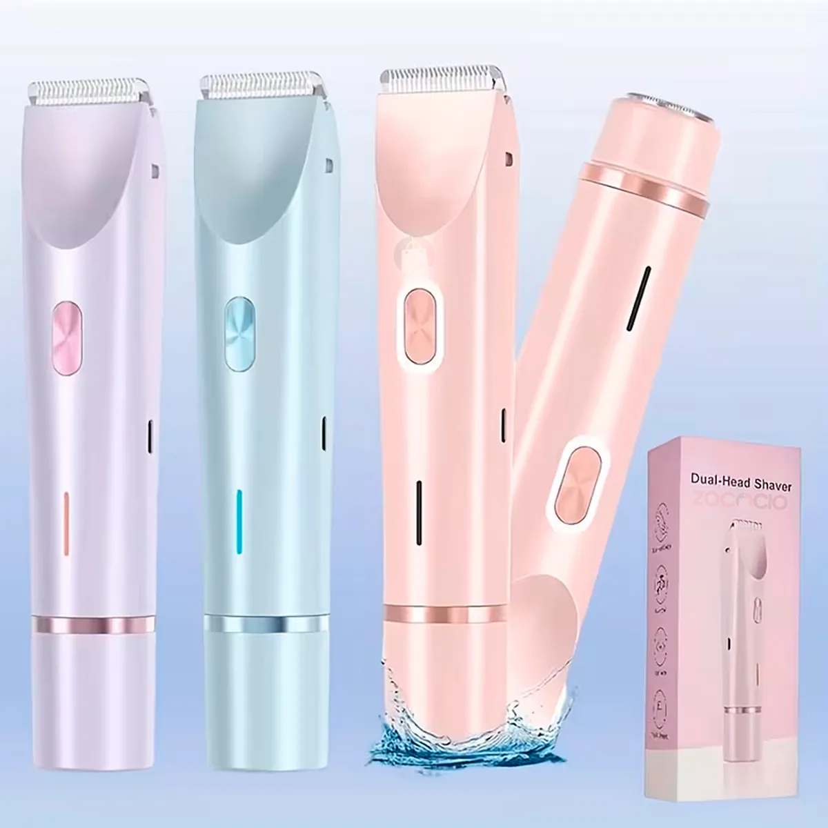 Afeitadora Eléctrica para Mujer 2 en 1 Recargable Doble Cabezal, foto 5 de 8