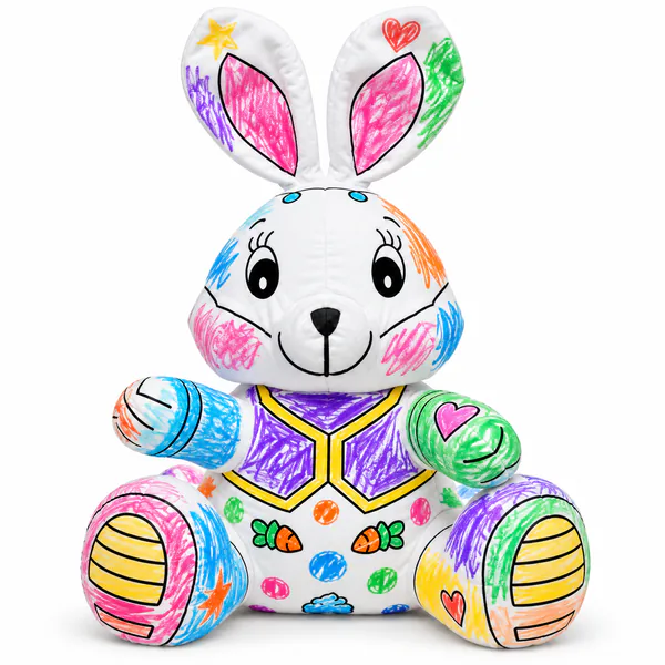 Peluche para colorear lavable con marcadores, 34 cm