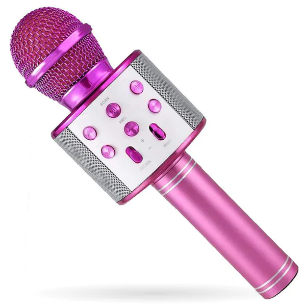 Micrófono karaoke Bluetooth con parlante incorporado, recargable, con eco y grabación
