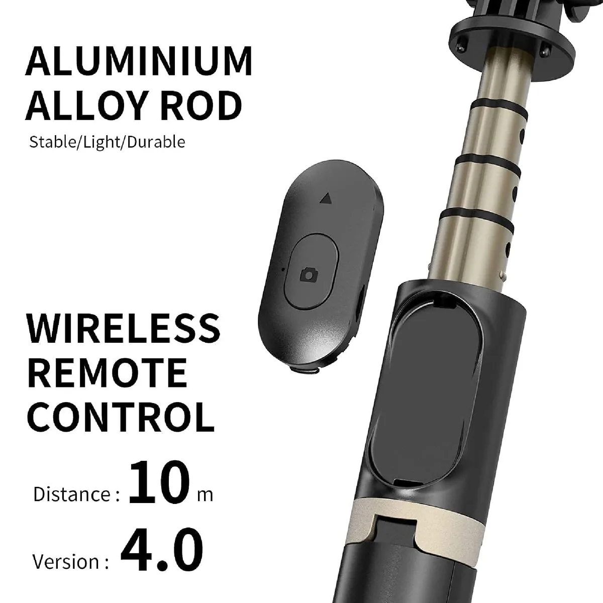 Control remoto Bluetooth del estabilizador, con alcance de 10 m, y tubo de aluminio
