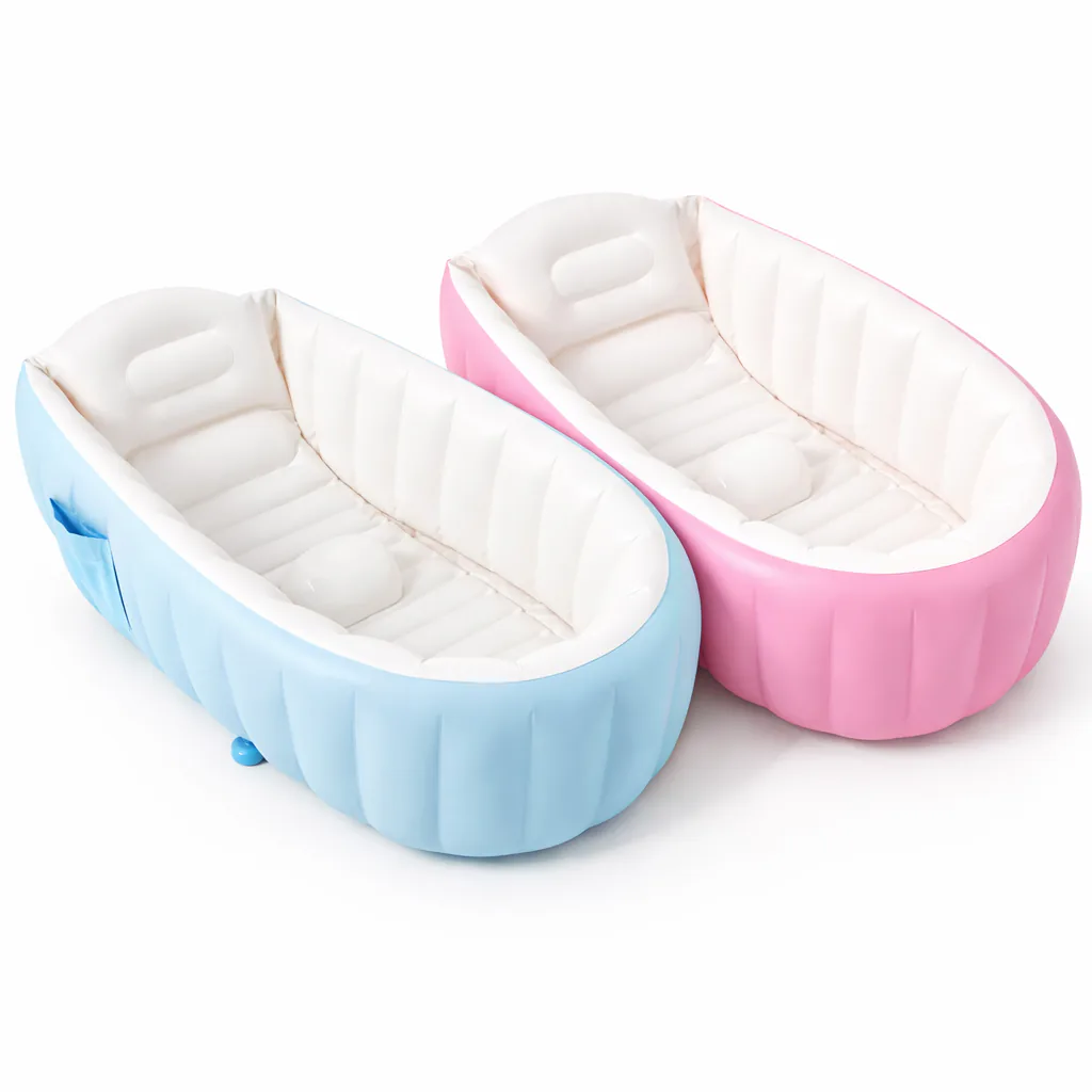 Bañeras inflables para bebé en azul y rosa