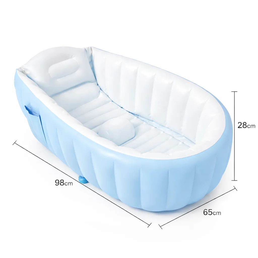 Medidas de la bañera inflable azul: 98 x 65 x 28 cm