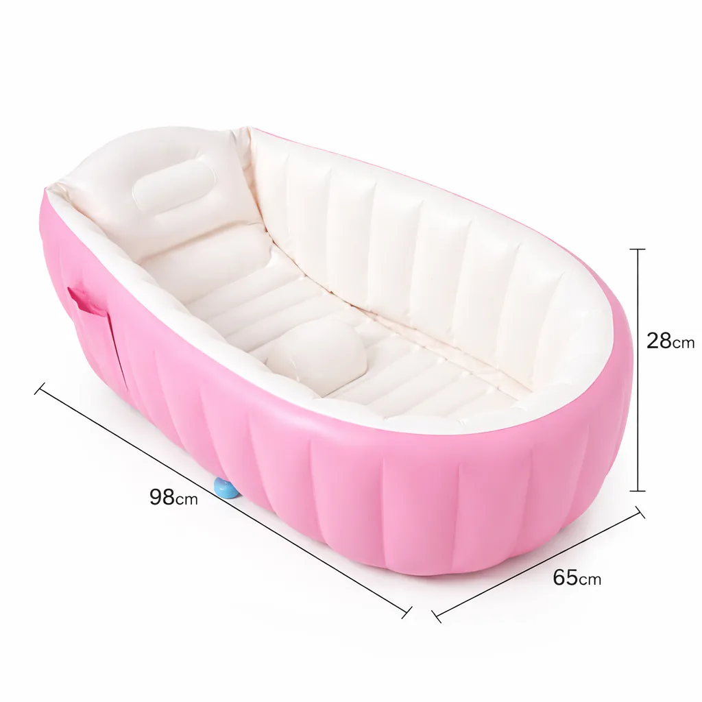 Medidas de la bañera inflable rosa: 98 x 65 x 28 cm