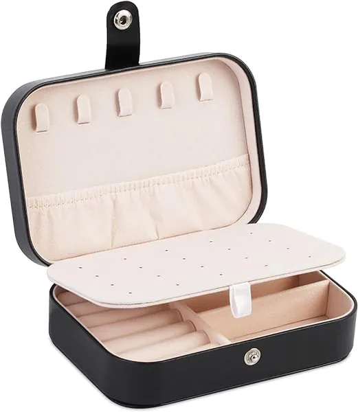 Joyero Portátil de Viaje Compacto con Compartimentos