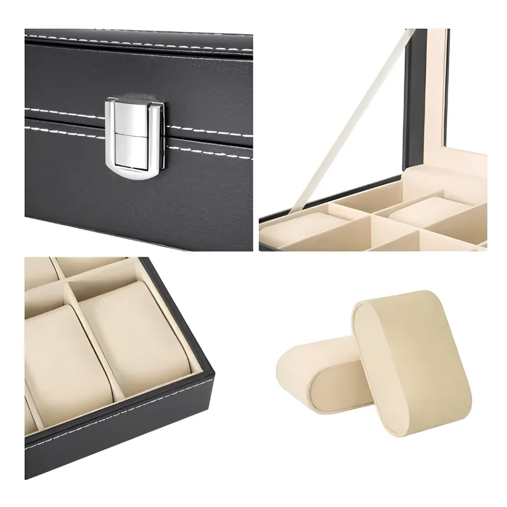 Caja Organizadora para 12 Relojes con Tapa de Vidrio, foto 4 de 5