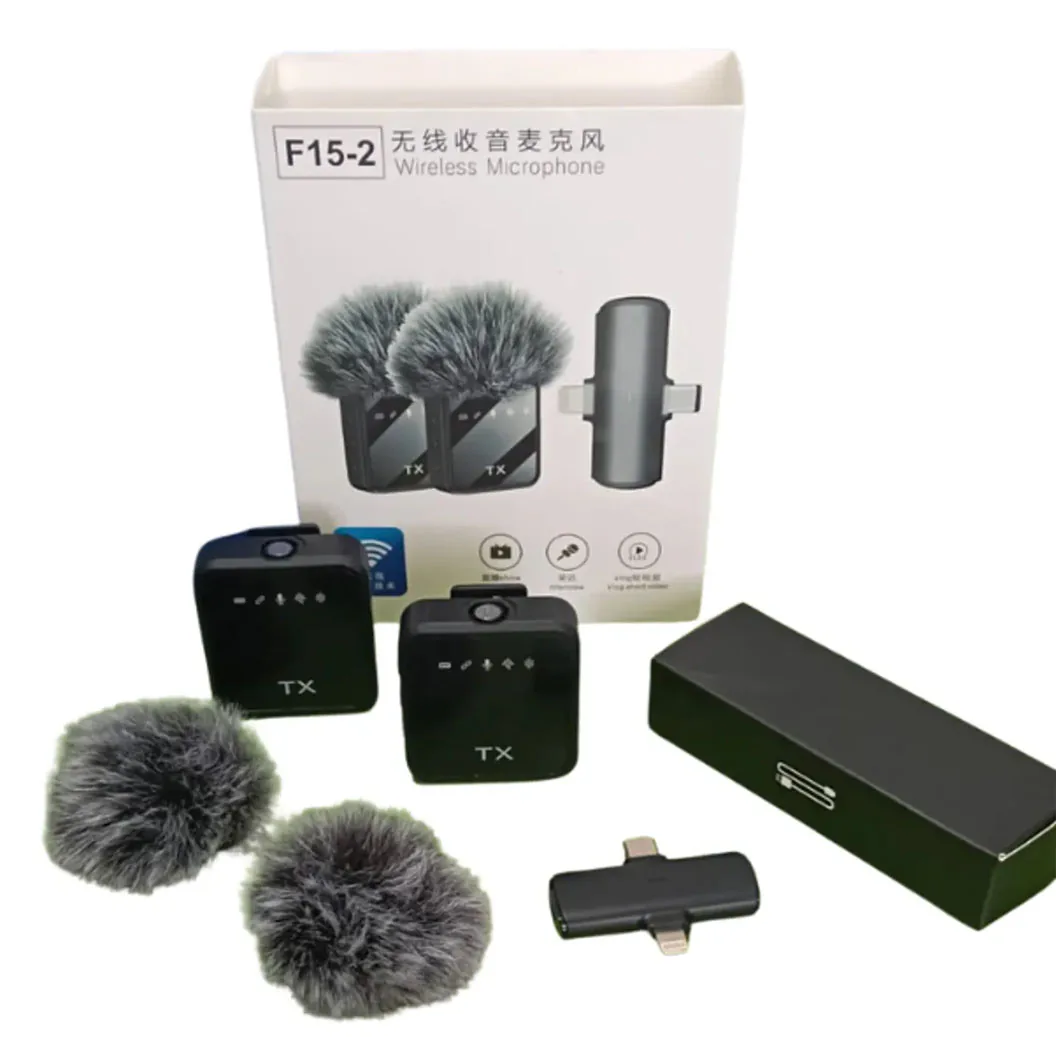 Kit de 2 micrófonos inalámbricos de solapa para celular y cámara, foto 4 de 8
