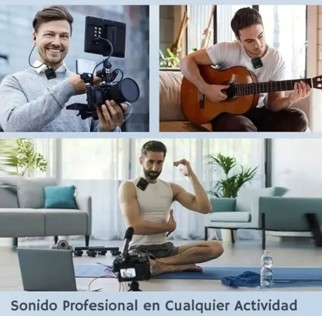 Kit de 2 micrófonos inalámbricos de solapa para celular y cámara, foto 8 de 8