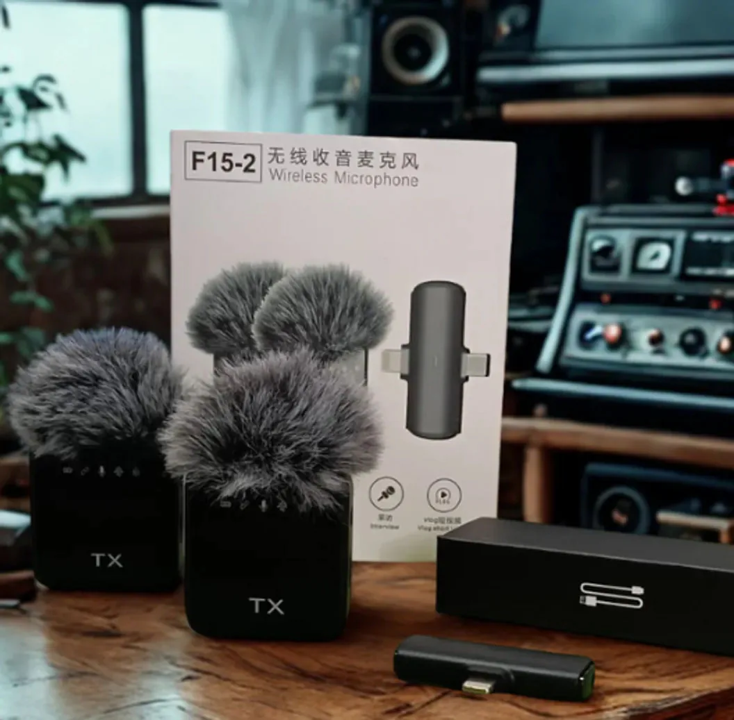 Kit de 2 micrófonos inalámbricos de solapa para celular y cámara, foto 5 de 8