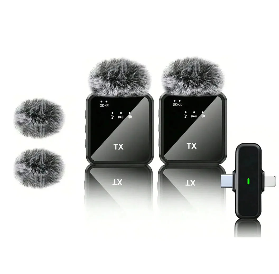 Kit de 2 micrófonos inalámbricos de solapa para celular y cámara, foto 2 de 8