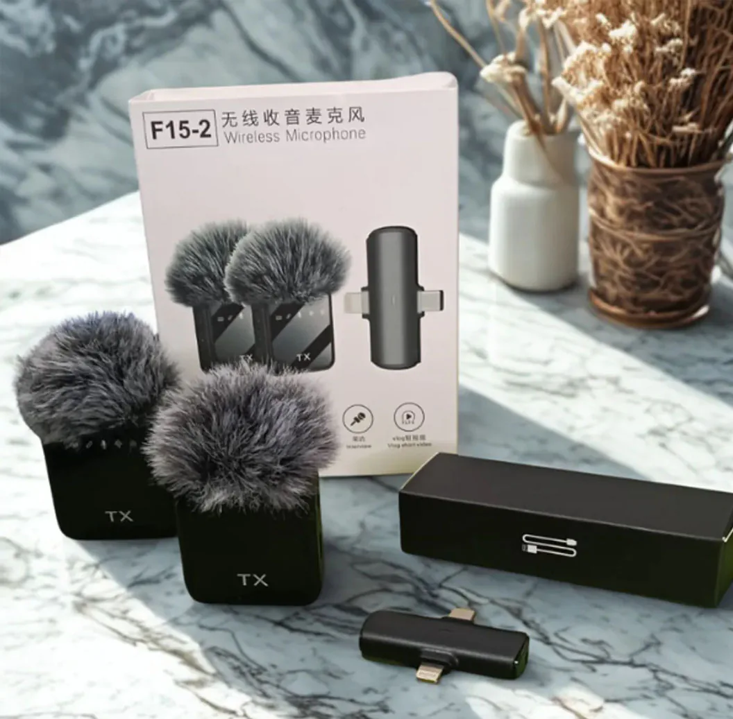 Kit de 2 micrófonos inalámbricos de solapa para celular y cámara, foto 6 de 8