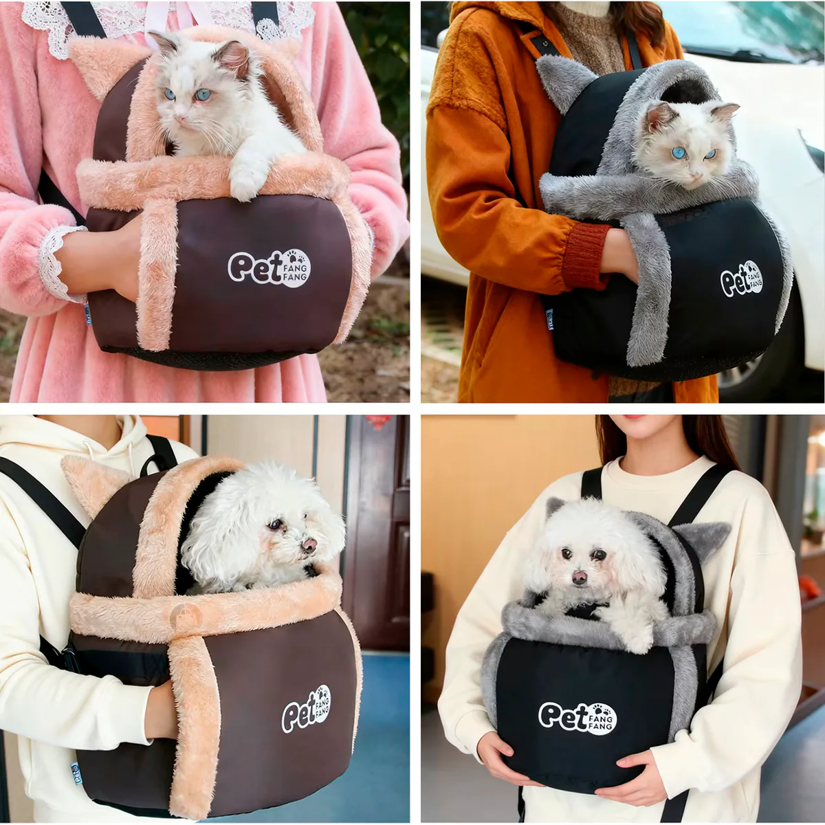 Mochila acolchada para transportar perros y gatos pequeños, foto 6 de 7