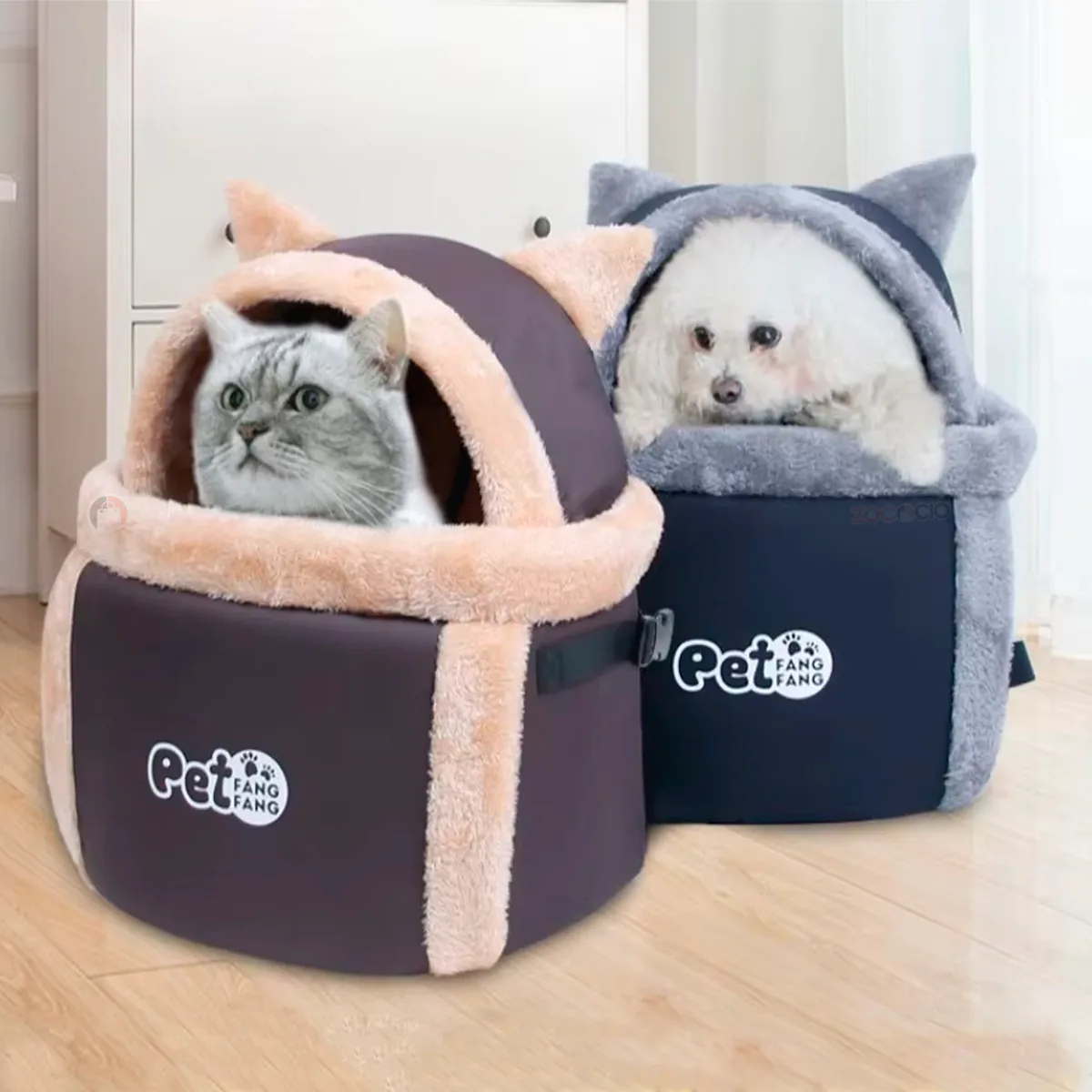 Mochila acolchada para transportar perros y gatos pequeños, foto 5 de 7