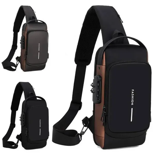 Bolso Morral Antirrobo Cruzado con Clave y Puerto USB