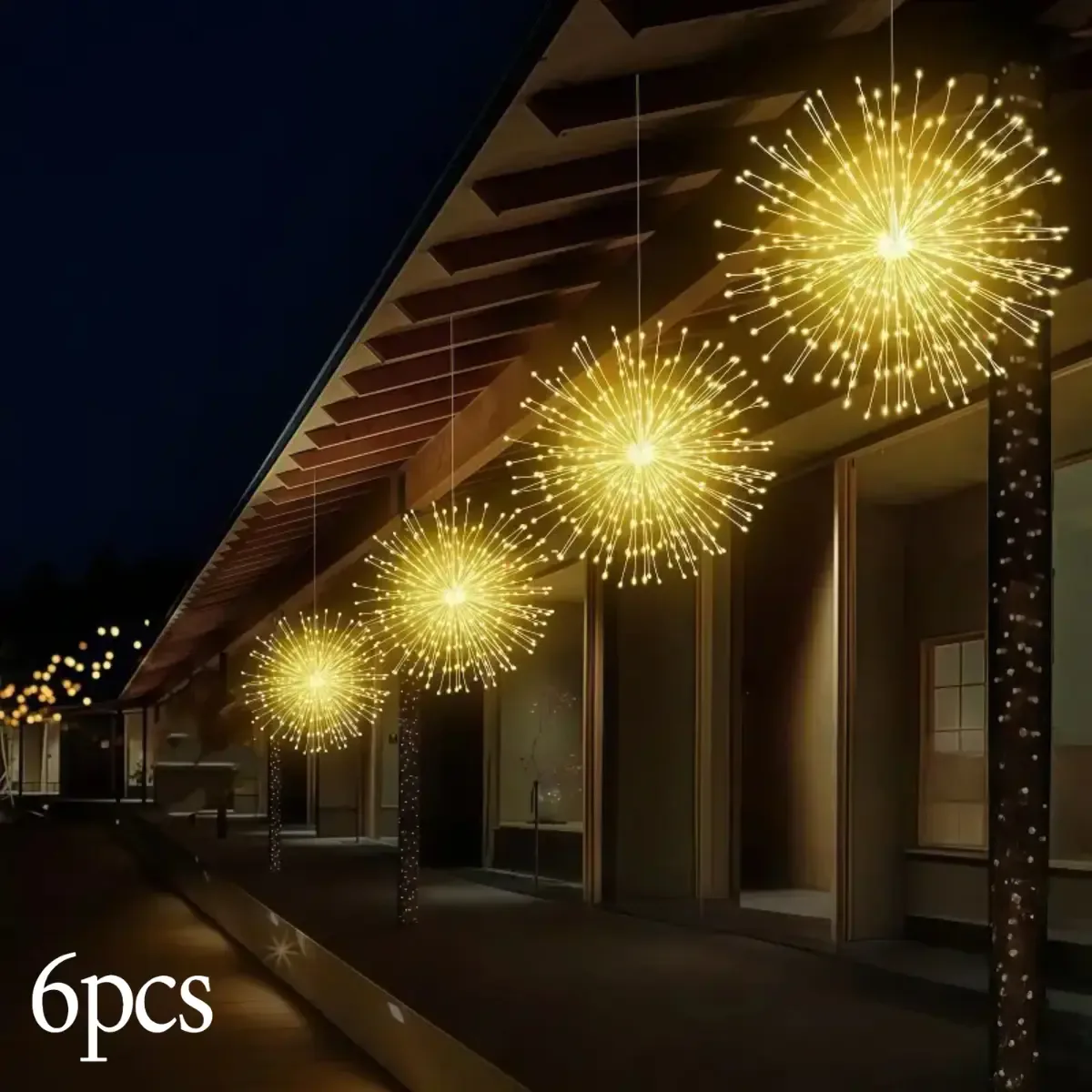Luces solares LED tipo fuegos artificiales para jardín y exteriores, foto 6 de 6