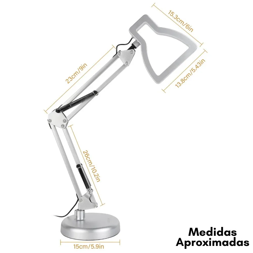 Lámpara LED de escritorio con brazo articulado y 3 tonos de luz, foto 4 de 6