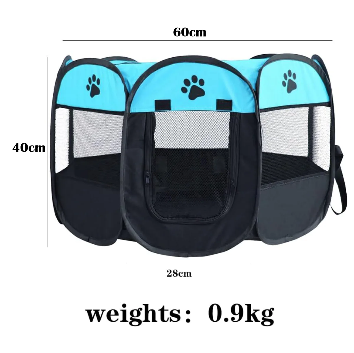 Corral plegable para perros y gatos con malla, 60 x 40 cm, foto 3 de 6