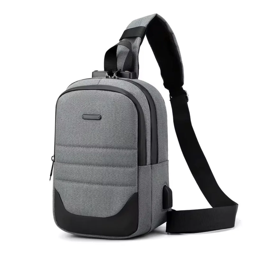 Bolso Bandolero Cruzado Impermeable con Puerto USB y Clave, foto 1 de 5