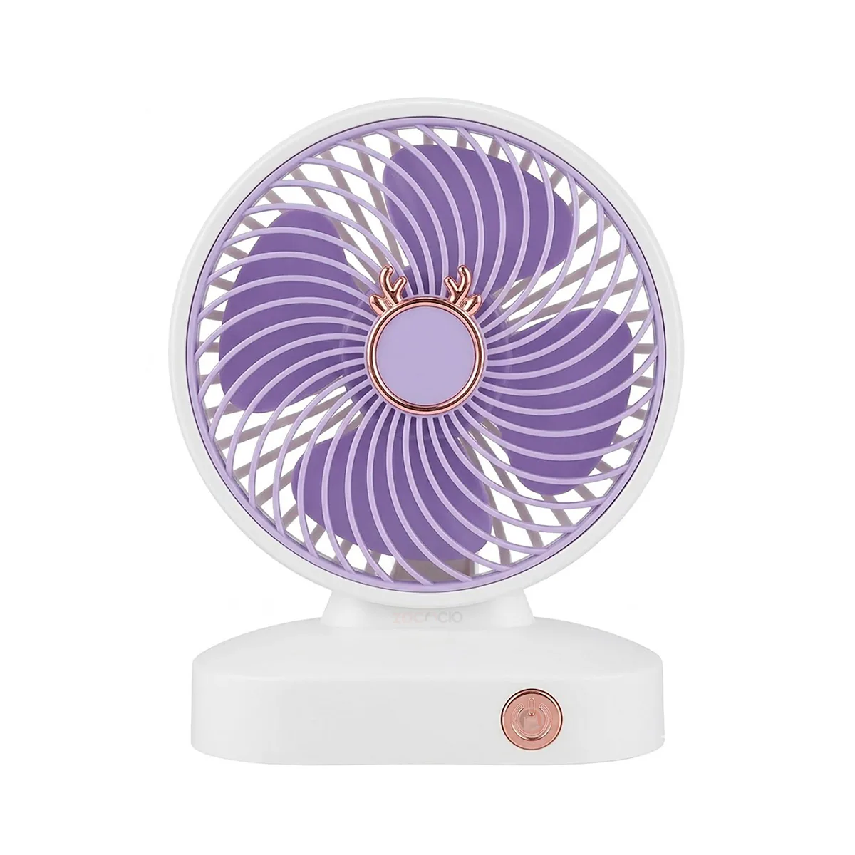 Mini ventilador de escritorio recargable por USB, compacto y portátil, foto 2 de 6