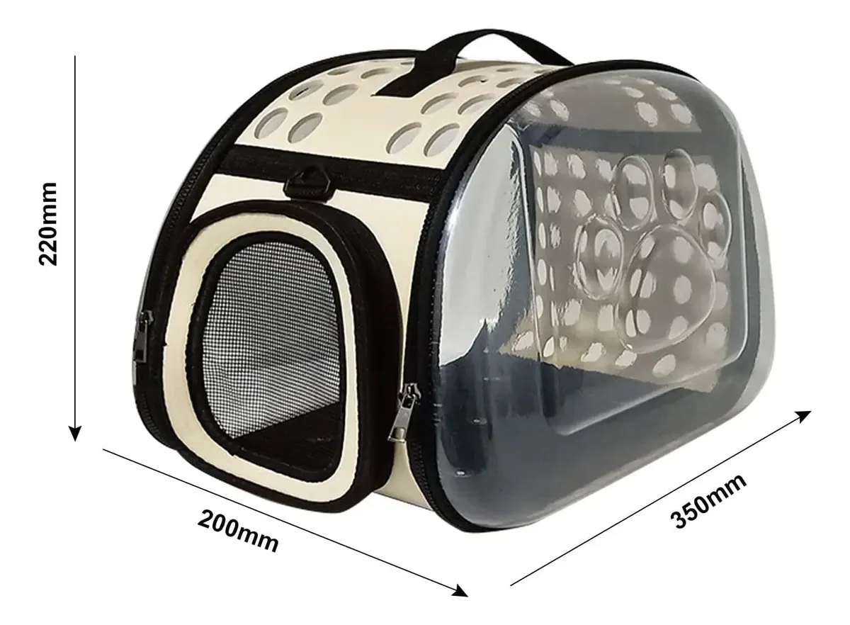 Guacal transparente plegable para gatos y perros pequeños, foto 2 de 5