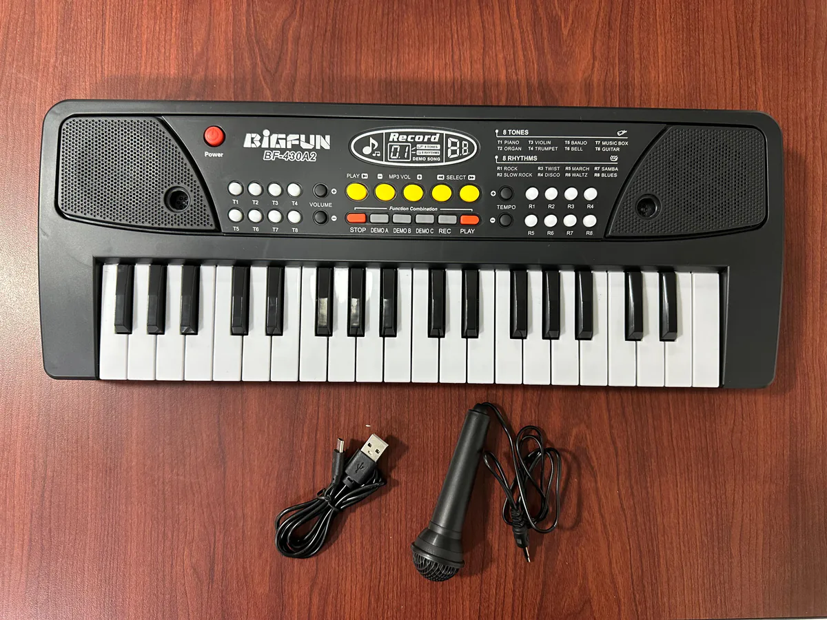 Teclado musical infantil de 37 teclas con micrófono y USB, foto 3 de 5