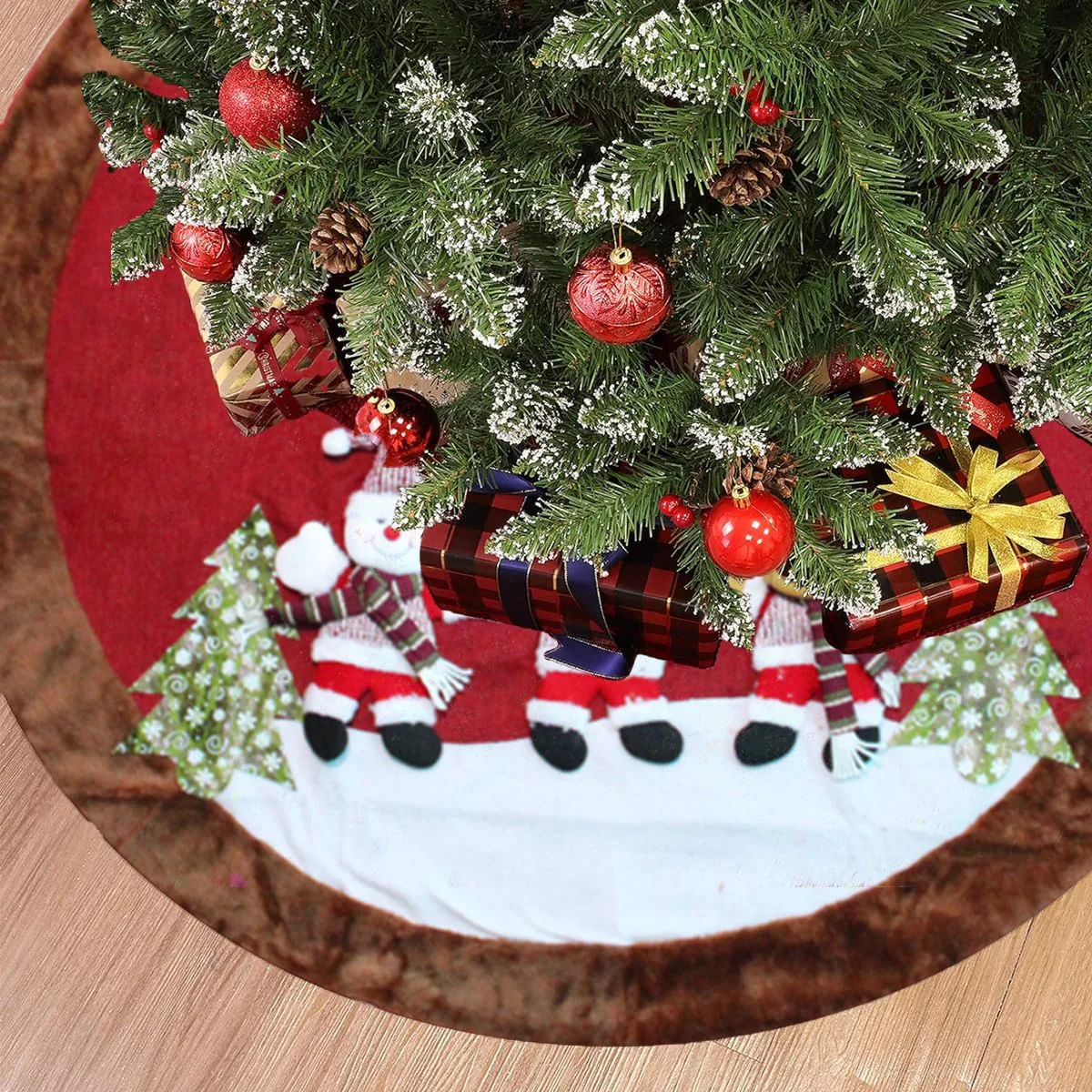 Pie de árbol de Navidad de 120 cm con muñecos navideños, foto 4 de 9
