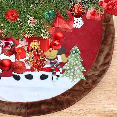 Pie de árbol de Navidad de 120 cm con muñecos navideños, foto 8 de 9