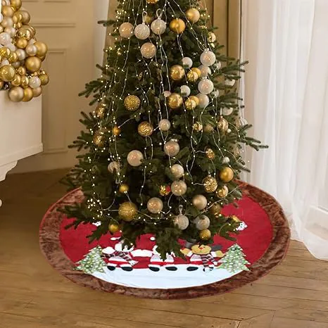 Pie de árbol de Navidad de 120 cm con muñecos navideños, foto 9 de 9
