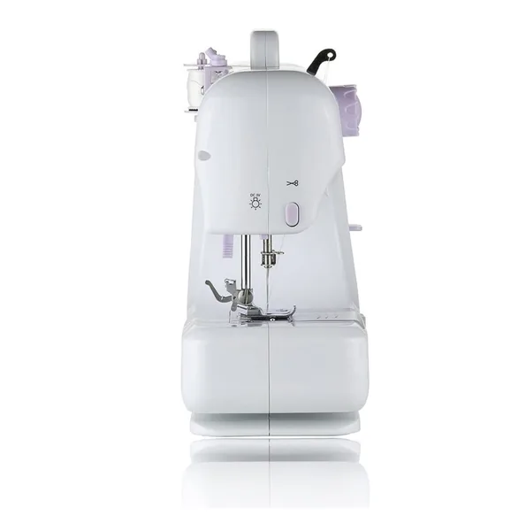 Máquina de coser portátil de 12 puntadas con pedal, luz y 2 velocidades