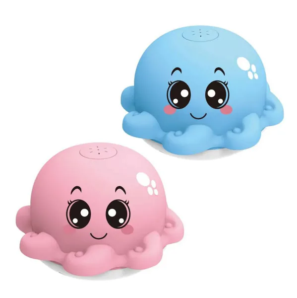 Juguete de baño para bebé que rocía agua con sensor: pulpo, cangrejo o pez globo