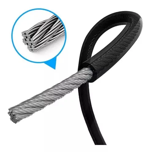 Cable de acero recubierto en el interior de la cuerda para saltar