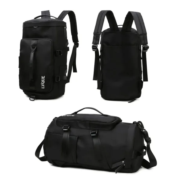 Bolso deportivo 3 en 1 convertible en morral, con compartimento para zapatos