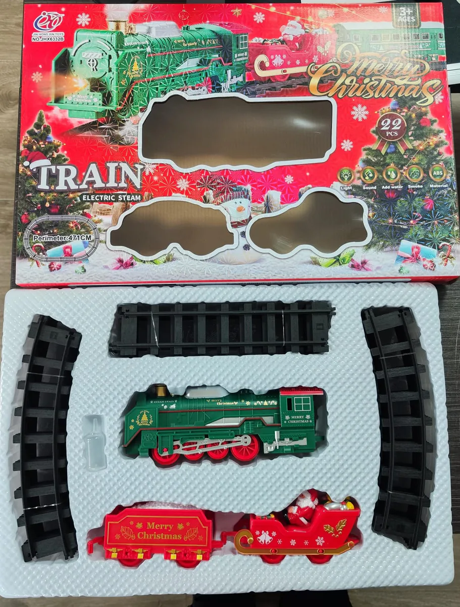 Tren Navideño Eléctrico a Vapor con Luz y Sonido, 22 Piezas, foto 4 de 6
