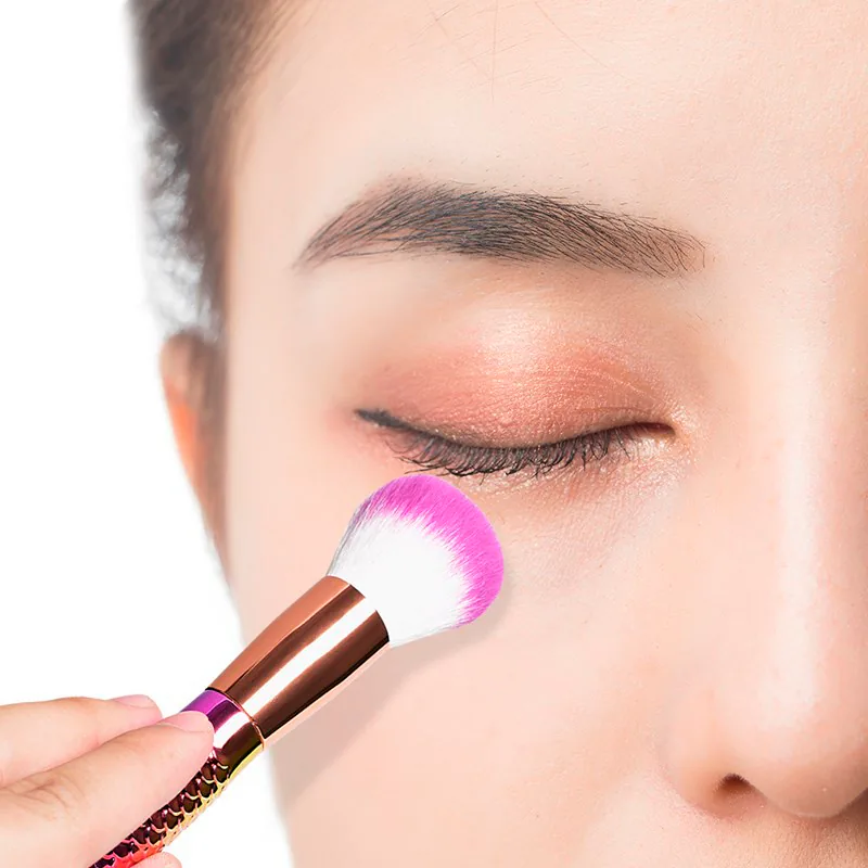 Set de 10 Brochas de Maquillaje Cola de Sirena con Estuche, foto 3 de 8