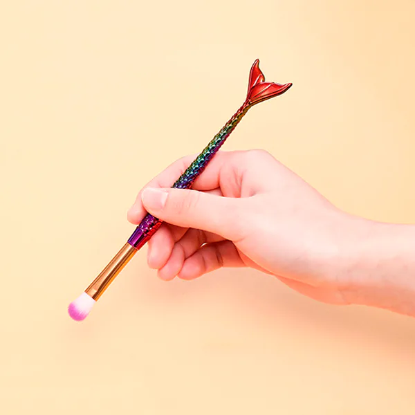 Set de 10 Brochas de Maquillaje Cola de Sirena con Estuche, foto 4 de 8