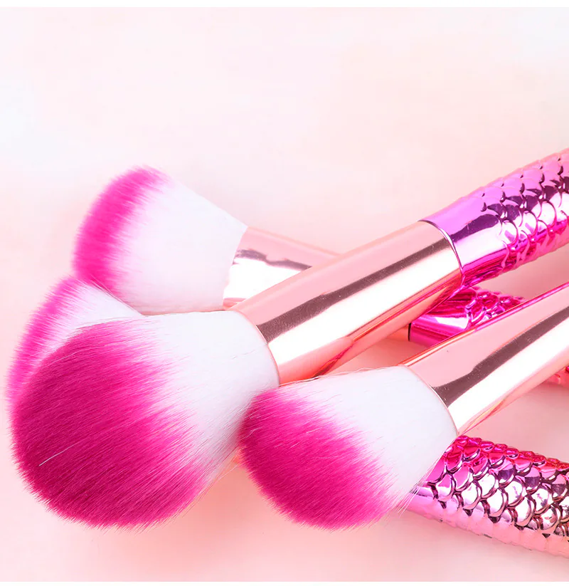Set de 10 Brochas de Maquillaje Cola de Sirena con Estuche, foto 5 de 8