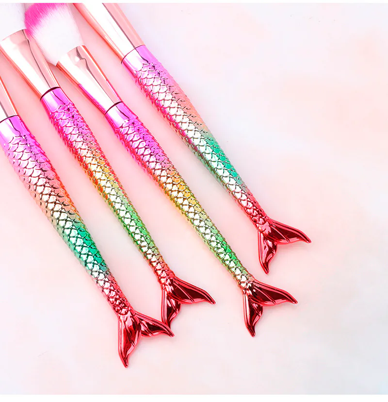 Set de 10 Brochas de Maquillaje Cola de Sirena con Estuche, foto 8 de 8