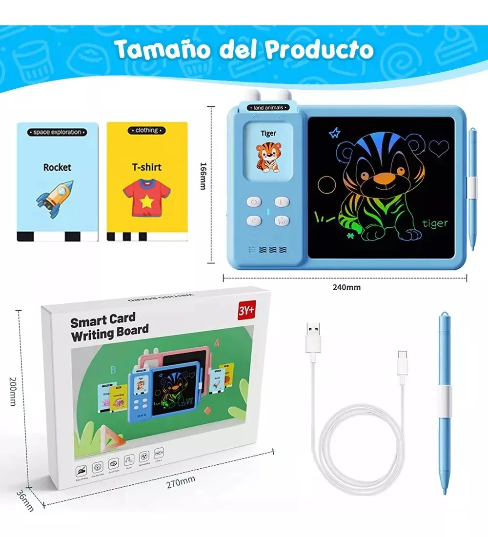 Tablero Mágico LCD con Tarjetas Parlantes en Inglés para Niños, foto 4 de 9