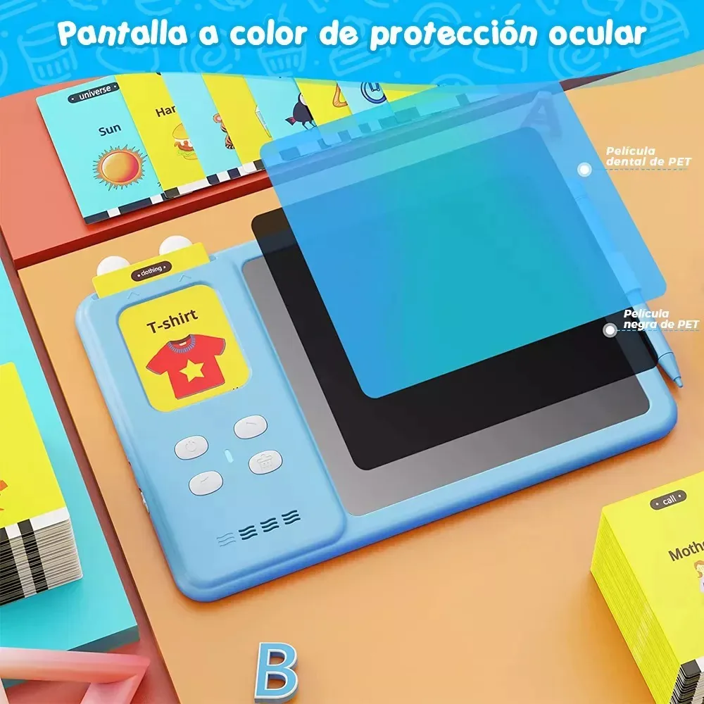 Tablero Mágico LCD con Tarjetas Parlantes en Inglés para Niños, foto 8 de 9