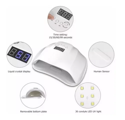 Lámpara UV LED para Uñas de Gel 72 W con Sensor y Temporizador, foto 2 de 5